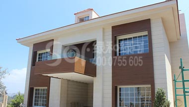 珠海别墅PVC竹木外墙板