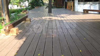台中文学馆纳米碳化木地板