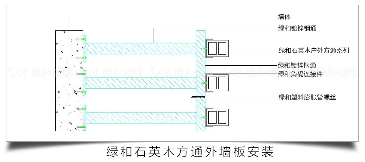 石英塑木户外方通安装方式