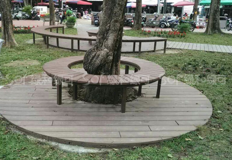 塑木围树休闲凳/塑木木塑围树椅