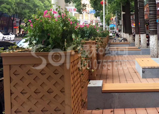 城市道路木塑花箱/塑木木塑花箱