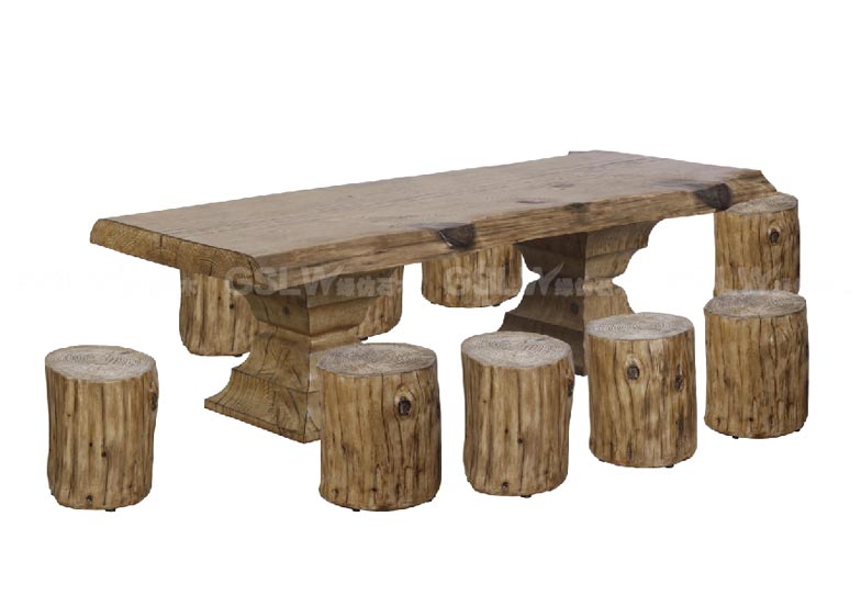 仿石木餐桌套组LF11PCS