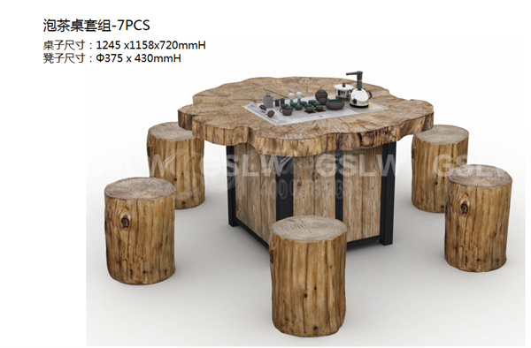仿木桌凳 (3)