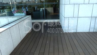 珠海中信红树湾大堂二楼共挤塑木地板