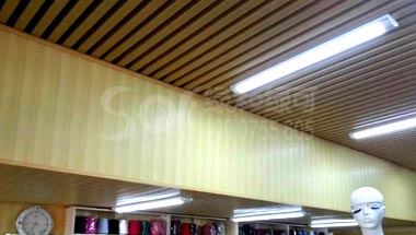 服装旗舰店绿可木吊顶