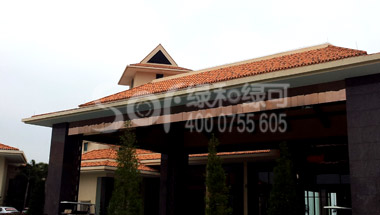 广东惠州嘉华度假酒店绿可木墙板格栅