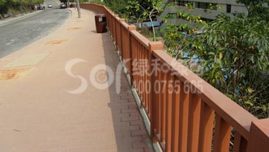 深圳绿道木塑栏杆翻新