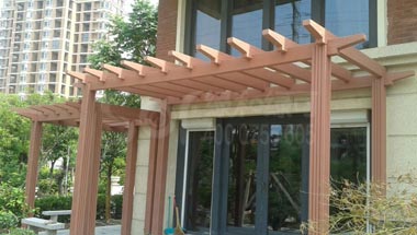 苏州新区科技城塑木廊架