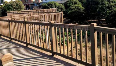 茂名景区纳米碳化木地板纳米木合金栏杆