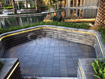 深圳宝安希尔顿酒店拼装地板案例