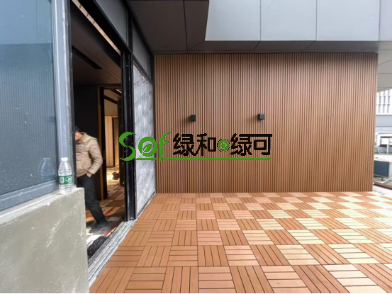共挤DIY地板搭配共挤长城板上海业主露台案例