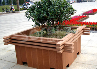 正方形木塑花箱/塑木木塑花箱