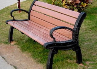 公园木塑休闲椅/塑木木塑休闲椅