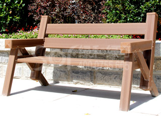 木塑户外靠背椅/塑木木塑休闲椅
