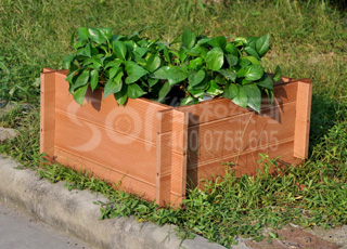 方形木塑花箱/塑木木塑花箱