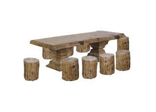 仿石木餐桌套组LF11PCS