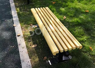户外公园木塑休闲椅/塑木休闲坐凳