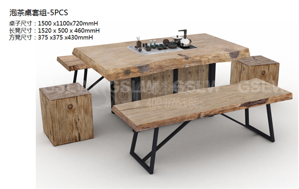 仿木桌凳 (2)