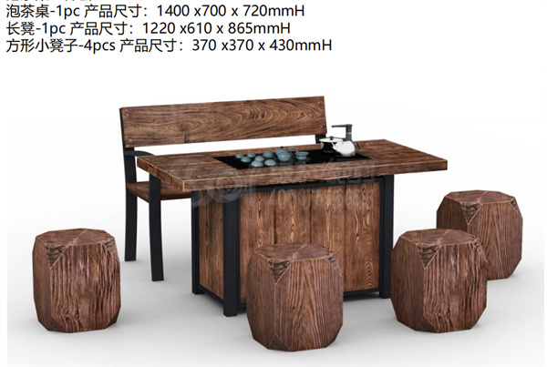 仿木桌凳 (4)